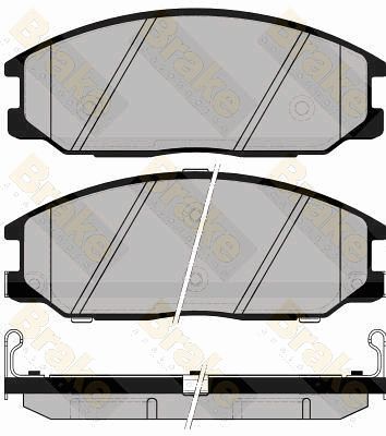 BRAKE ENGINEERING Комплект тормозных колодок, дисковый тормоз PA1488